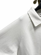 White Cotton Text Logo Long-Sleeve - Men's