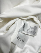 White Cotton Text Logo Long-Sleeve - Men's