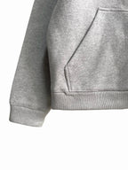 Grauer Baumwoll-Reißverschluss-Hoodie – Herren
