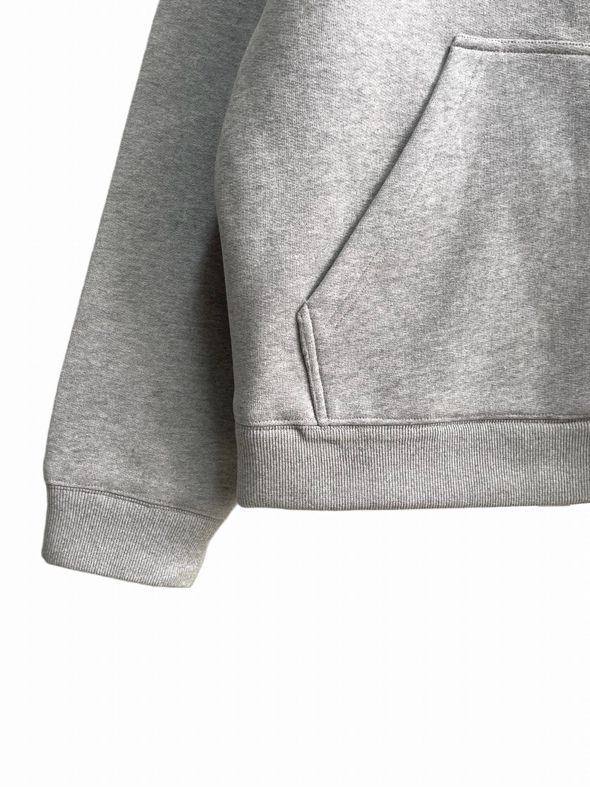 Grauer Baumwoll-Reißverschluss-Hoodie – Herren