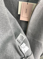 Grauer Baumwoll-Reißverschluss-Hoodie – Herren