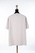 Cream Cotton Text Print Short-Sleeve - Men's