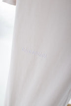 Cream Cotton Text Print Short-Sleeve - Men's