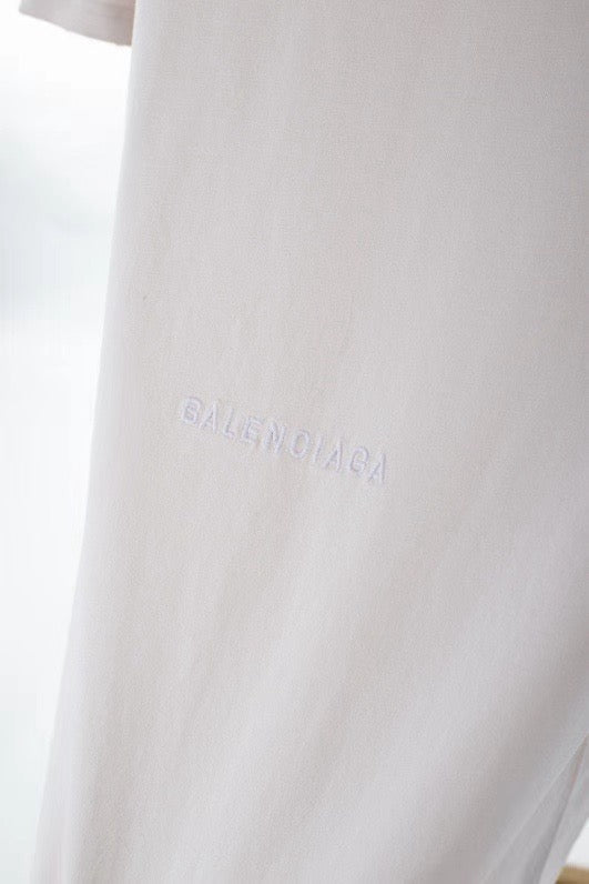 Cream Cotton Text Print Short-Sleeve - Men's