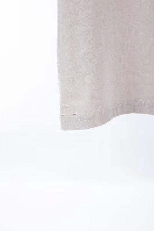 Cream Cotton Text Print Short-Sleeve - Men's