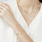 Vintage Alhambra Bracelet, 5 motifs. – sTONE Mother-of-pearl: 5 stones As each stone is unique, its color and – LUX VERSE Luxury Designer Fashion Outlet