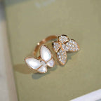 Twin Butterfly Diamond Mop Ring – LUX VERSE Luxury Designer Fashion Outlet