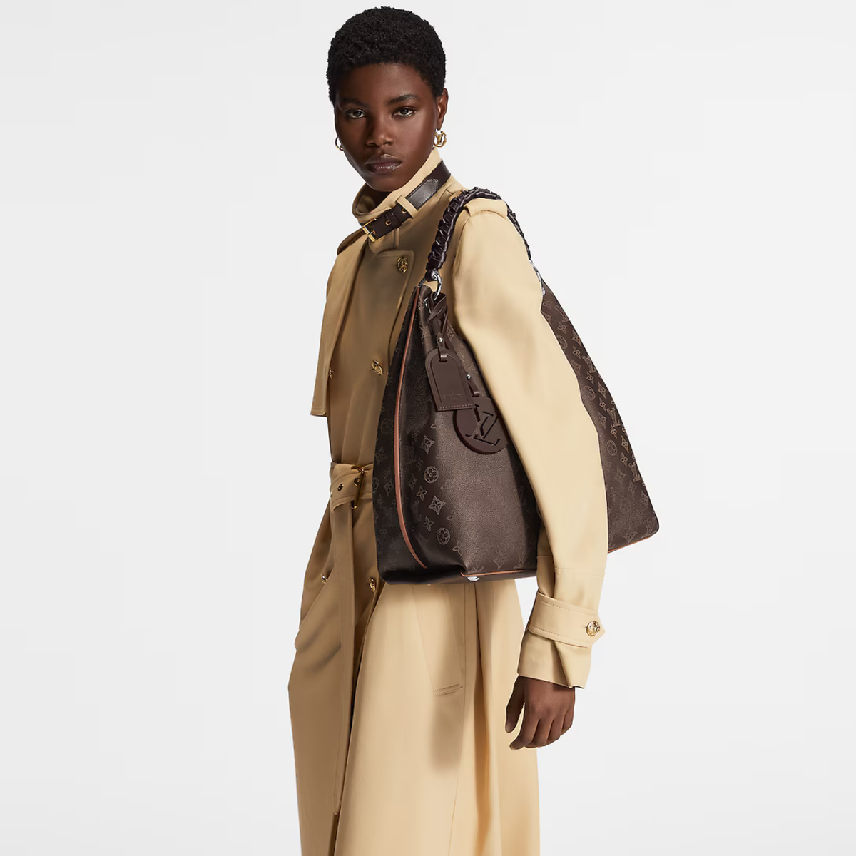 Carmel Leather – the contrasted perforation is offered on the Carmel hobo bag in a sophisticated – LUX VERSE Luxury Designer Fashion Outlet