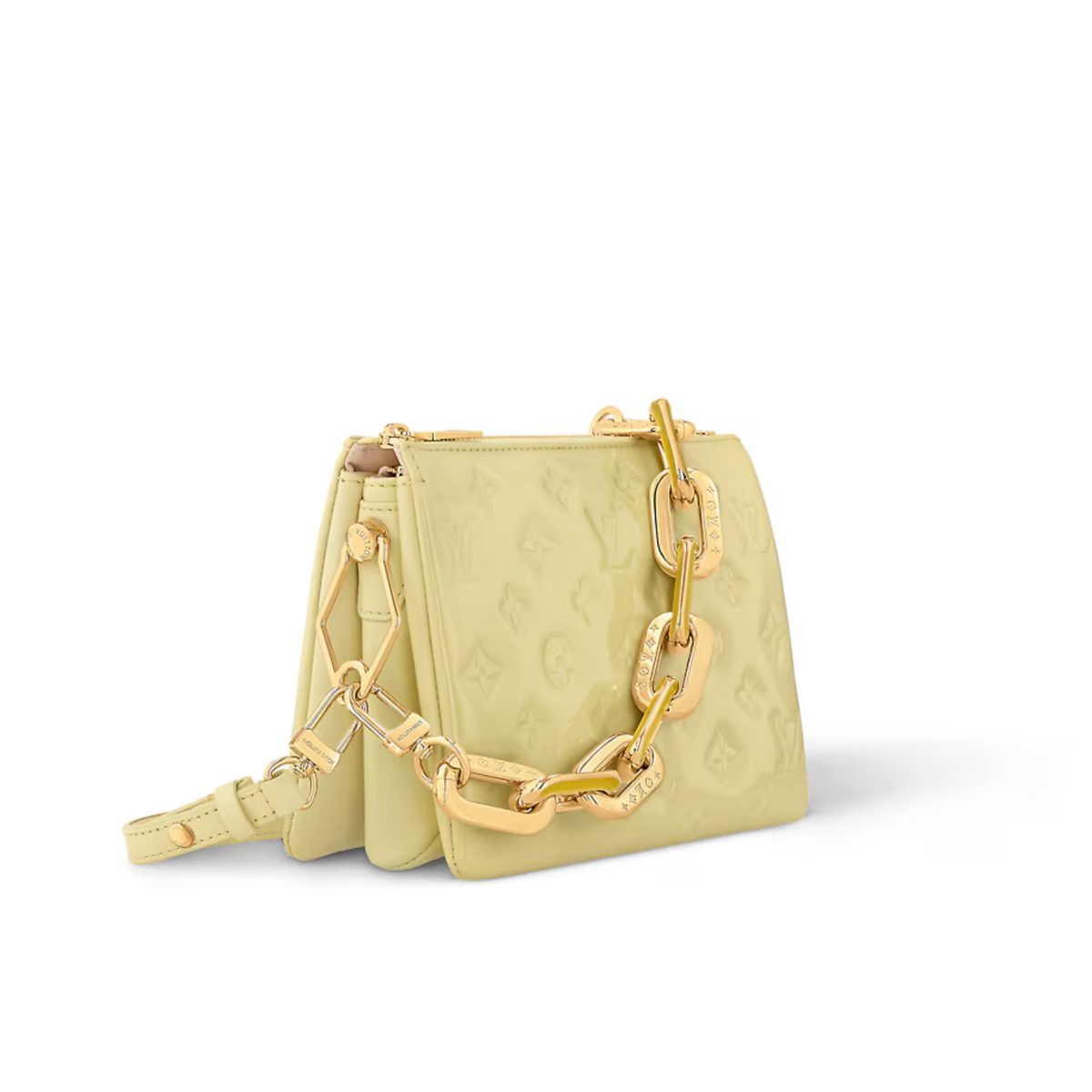 Coussin BB Varnished Calfskin – embossed Monogram motifs lend a tactile flair to the piece, which can be carried – LUX VERSE Luxury Designer Fashion Outlet