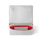 Pochette Coussin Silver – the Pochette Coussin is crafted from soft lambskin, which is embossed with – LUX VERSE Luxury Designer Fashion Outlet