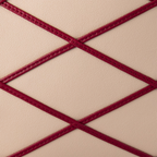 Side Trunk Carrier PM – fashioned from soft, beige lambskin crisscrossed with deep red, it features such – LUX VERSE Luxury Designer Fashion Outlet
