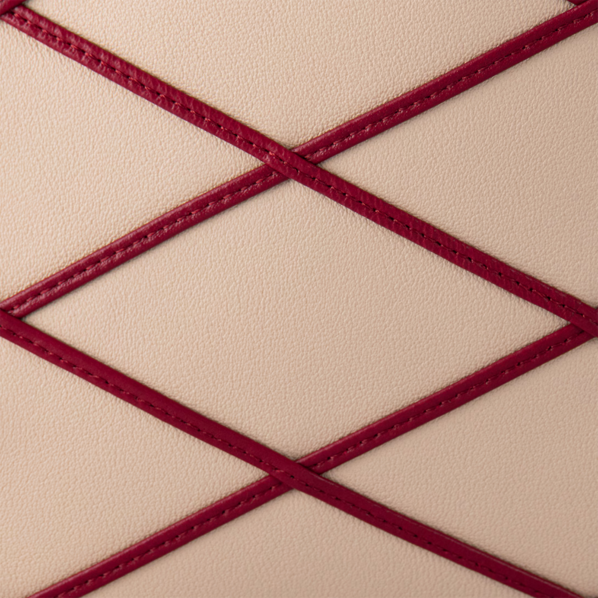 Side Trunk Carrier PM – fashioned from soft, beige lambskin crisscrossed with deep red, it features such – LUX VERSE Luxury Designer Fashion Outlet