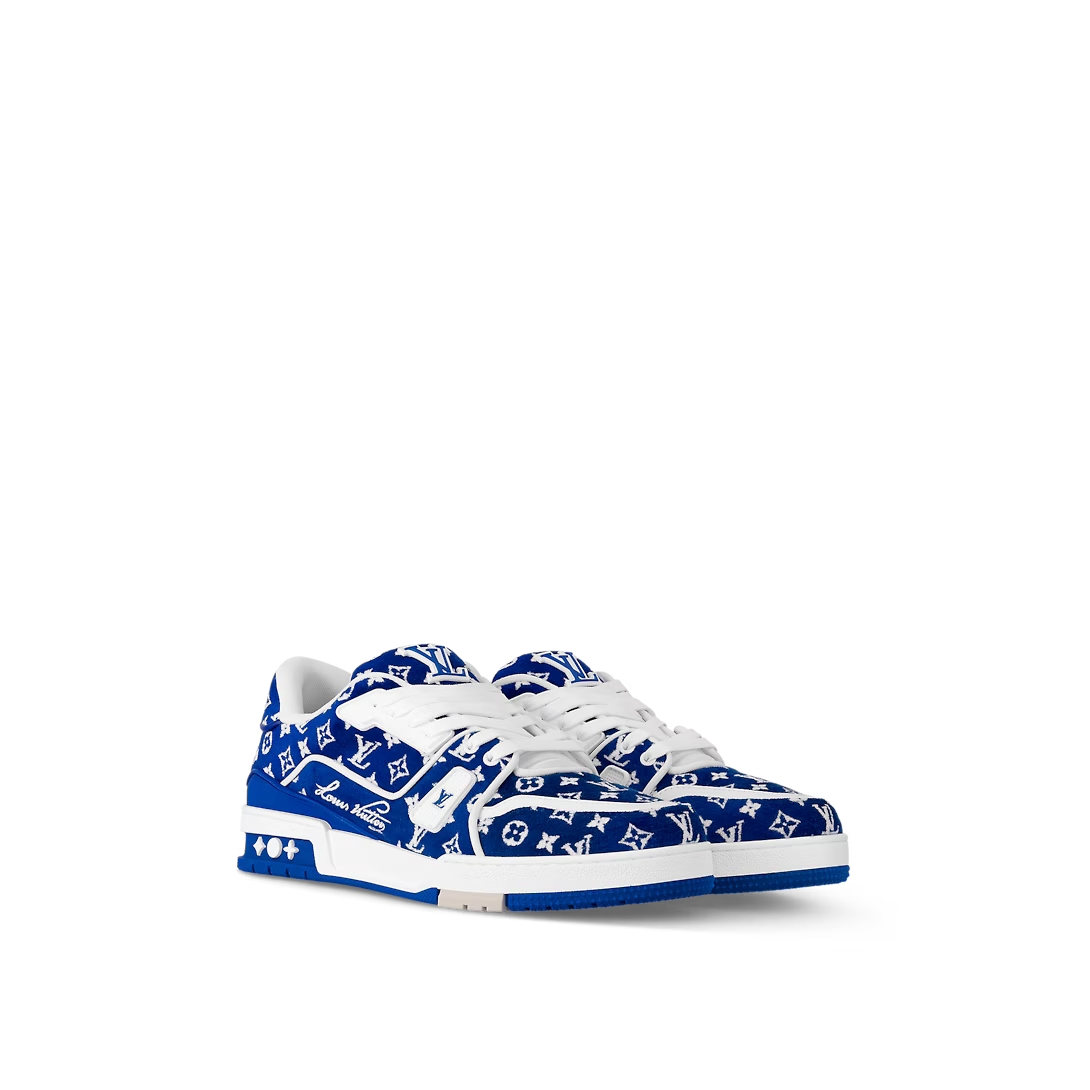 Trainer Iconic Style Sneaker – this seasonal version of the Trainer sneaker comes in Monogram textile, a key theme – LUX VERSE Luxury Designer Fashion Outlet