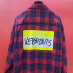 Navy Flannel Check Long-Sleeve - Men's