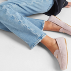 Suede driving loafers – the enameled metal triangle logo completes the shoe with its iconic signature – LUX VERSE Luxury Designer Fashion Outlet
