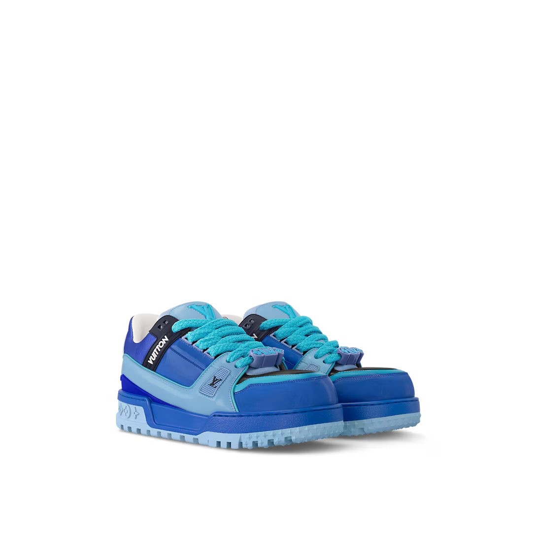 Trainer Maxi Lasered Canvas Sneaker – it is finished with thick textile laces embellished with signature beads – LUX VERSE Luxury Designer Fashion Outlet