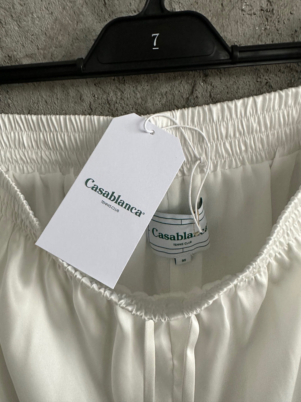 White Cotton Web Stripe Drawstring - Men's
