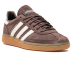 Handball Spezial Sporty & Rich Auburn Gum – branding comes in the form of 3-stripes down each side, while look is completed with – LUX VERSE Luxury Designer Fashion Outlet
