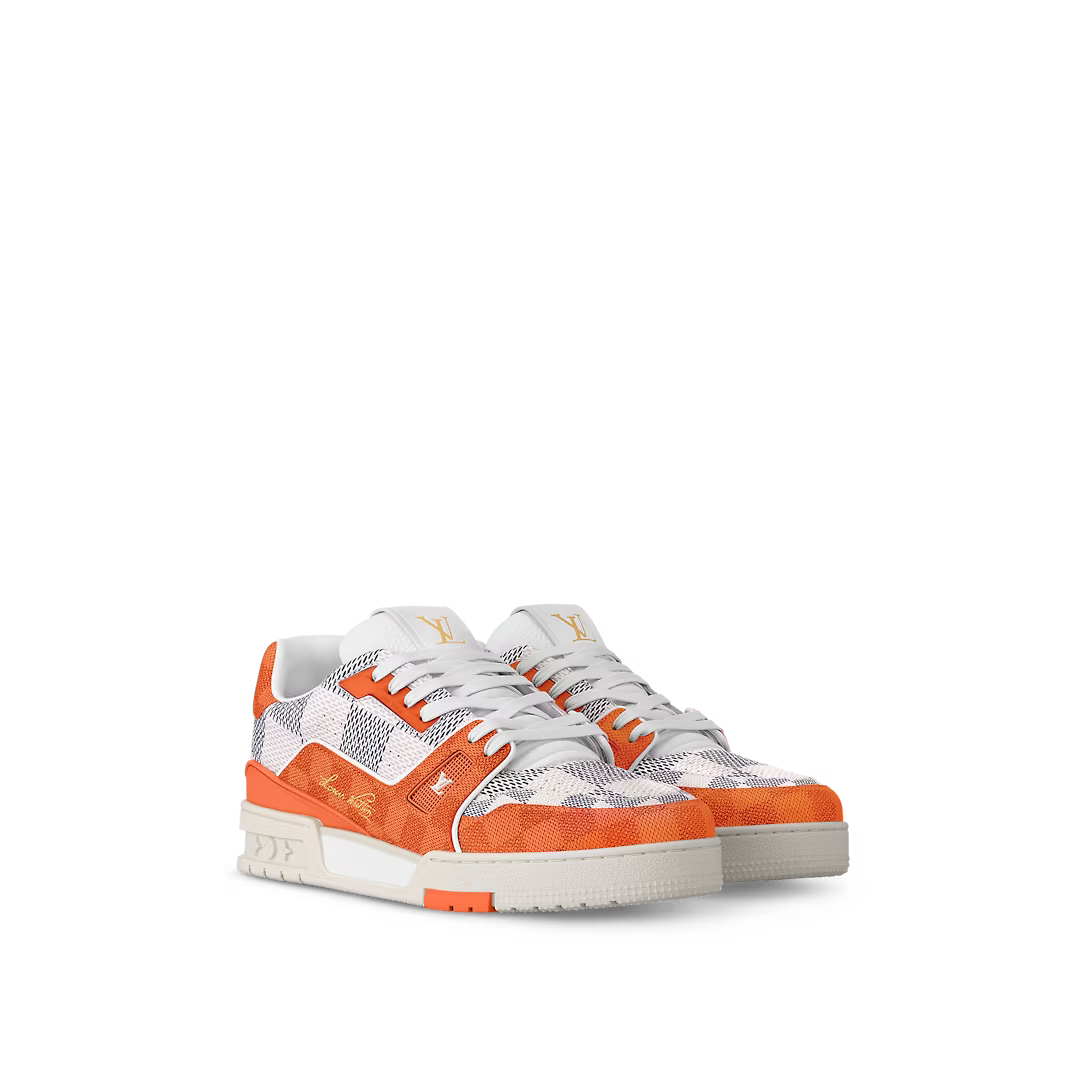 Trainer vintage Sneaker – the cult Trainer sneaker is reinterpreted in Damier grained calf leather with a play – LUX VERSE Luxury Designer Fashion Outlet