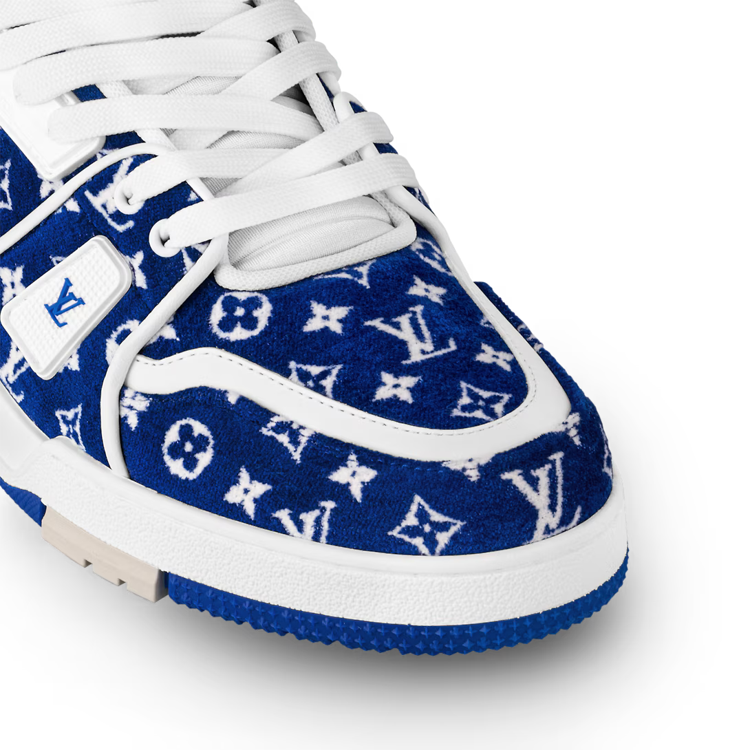 Trainer Iconic Style Sneaker – this seasonal version of the Trainer sneaker comes in Monogram textile, a key theme – LUX VERSE Luxury Designer Fashion Outlet
