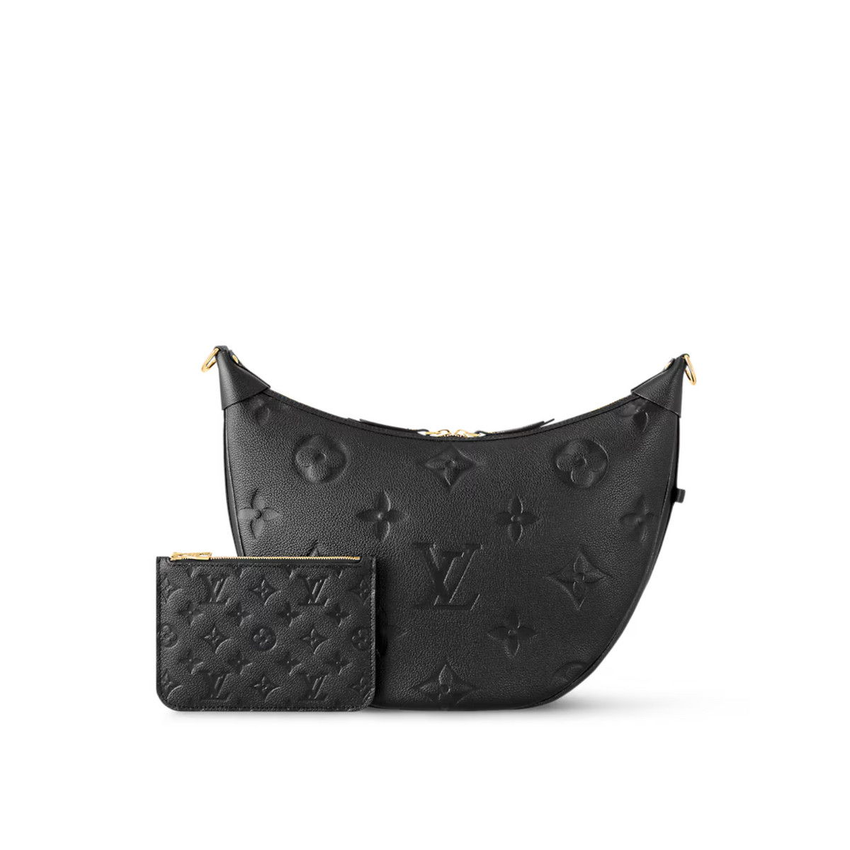 Loop Hobo Black – the inside zipped pouch can be removed and used separately – LUX VERSE Luxury Designer Fashion Outlet