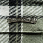 Blaues Flanell-Langarmshirt mit Print auf den Ärmeln – Herren