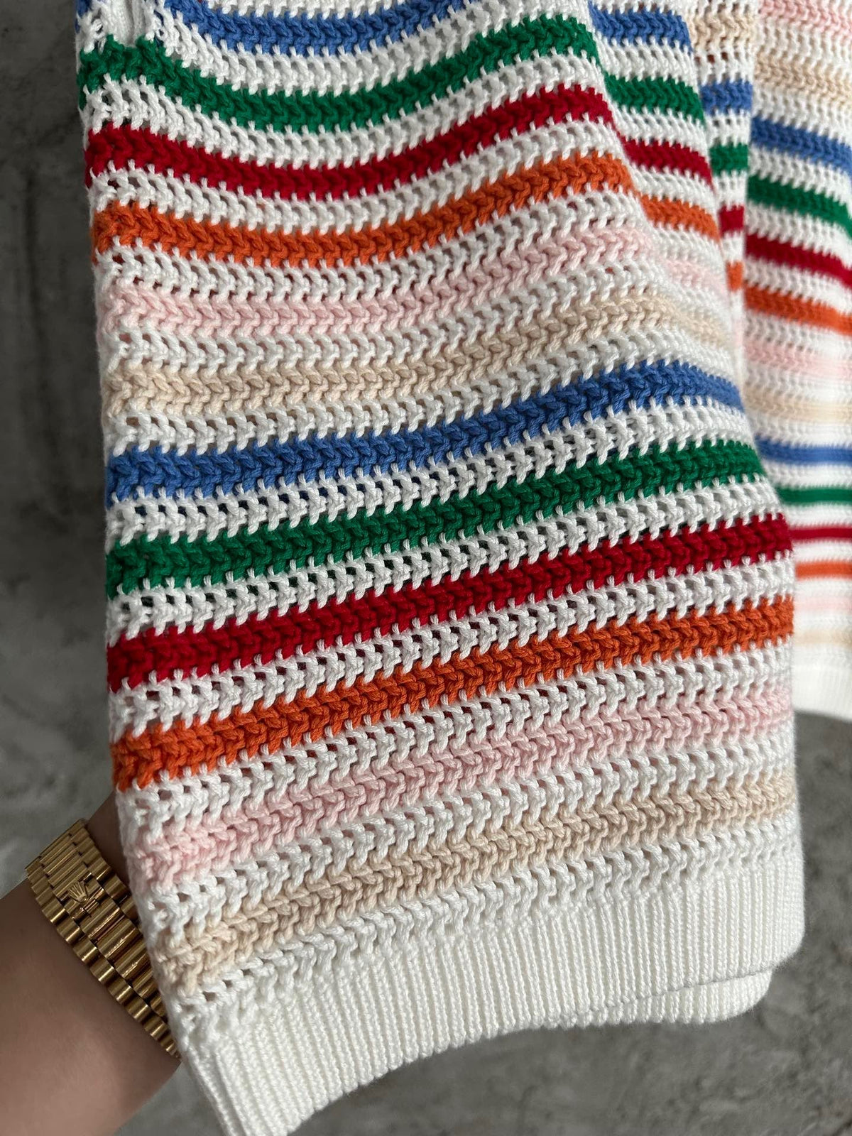 Multicolour Striped Knit Shorts - Men's