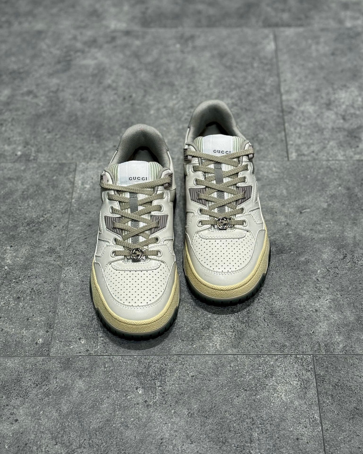 White and Grey Sneakers