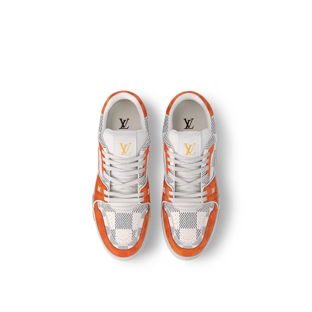 Trainer vintage Sneaker – the cult Trainer sneaker is reinterpreted in Damier grained calf leather with a play – LUX VERSE Luxury Designer Fashion Outlet