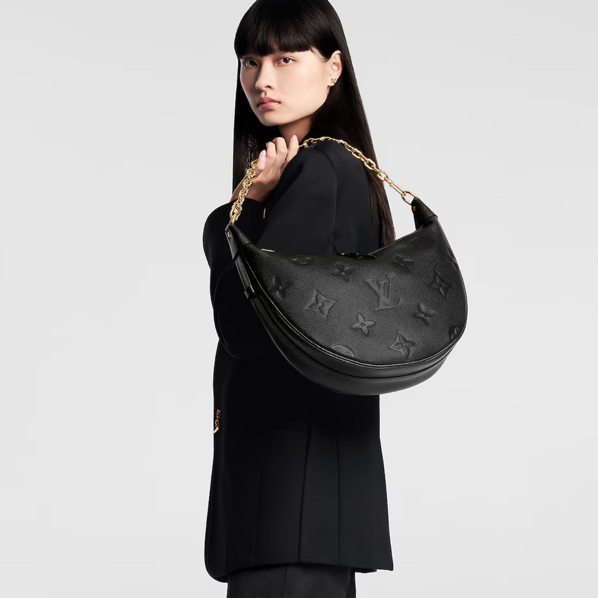 Loop Hobo Black – the Loop Hobo bag in Monogram Empriente leather is a roomy go-everywhere city bag – LUX VERSE Luxury Designer Fashion Outlet