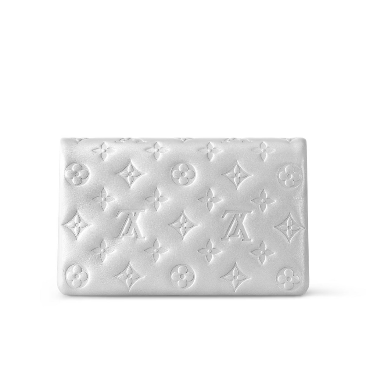 Pochette Coussin Silver – the removable chain, decorated with a charm, offers different carry options: clutch, – LUX VERSE Luxury Designer Fashion Outlet