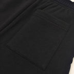 Black Cotton Graphic Joggers - Men's