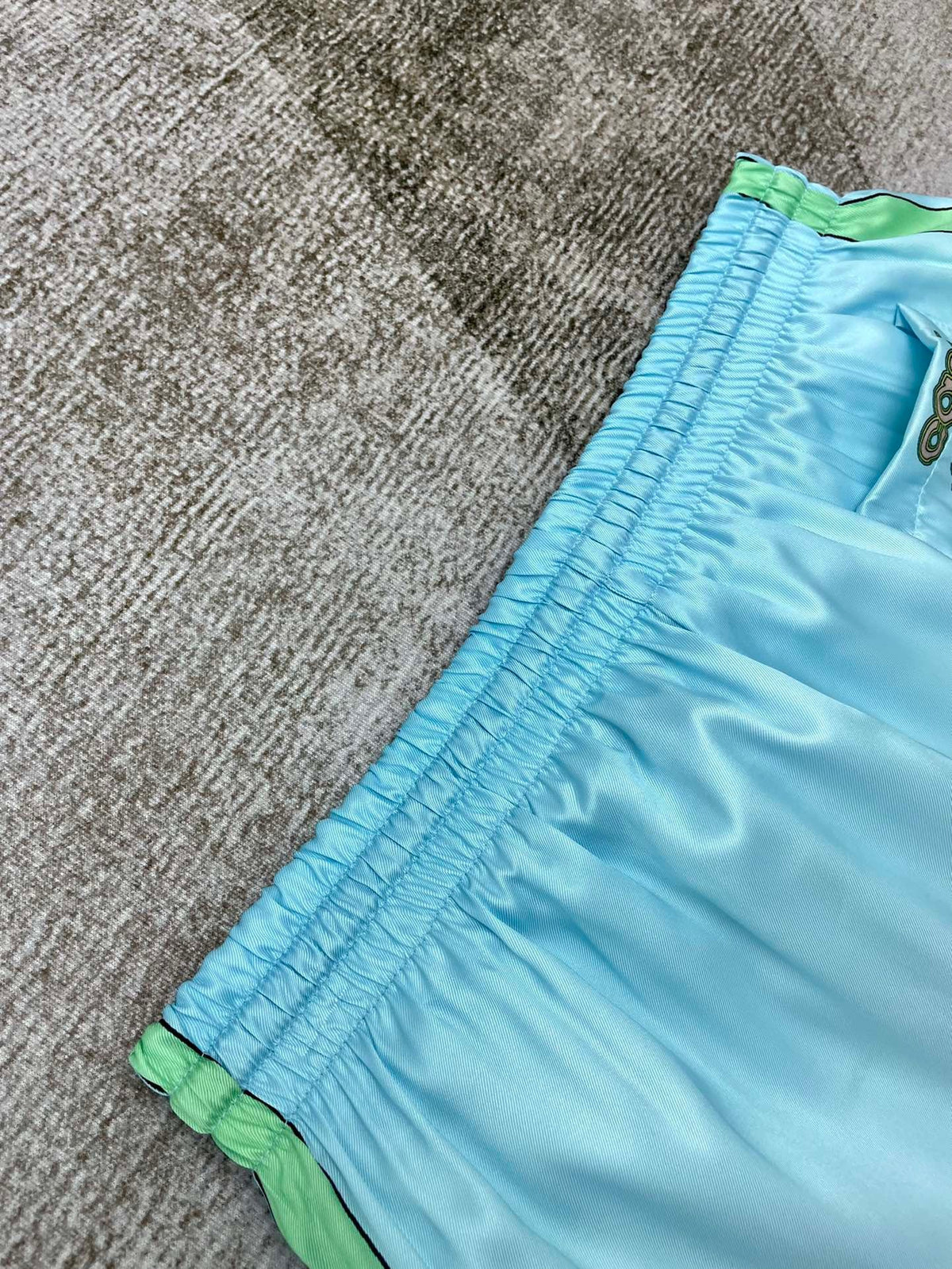 Blue Gradient Silk Shorts - Men's