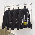 Pullover aus bedruckter Baumwolle, schwarz - Herren