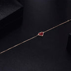 Heart Carnelian Rose Gold Bracelet – LUX VERSE Luxury Designer Fashion Outlet