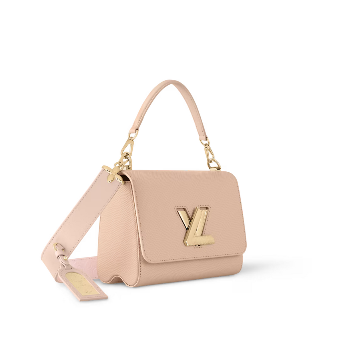 Twist MM Macchiato – it features a strap with a removable mirror charm, engraved with the Monogram – LUX VERSE Luxury Designer Fashion Outlet