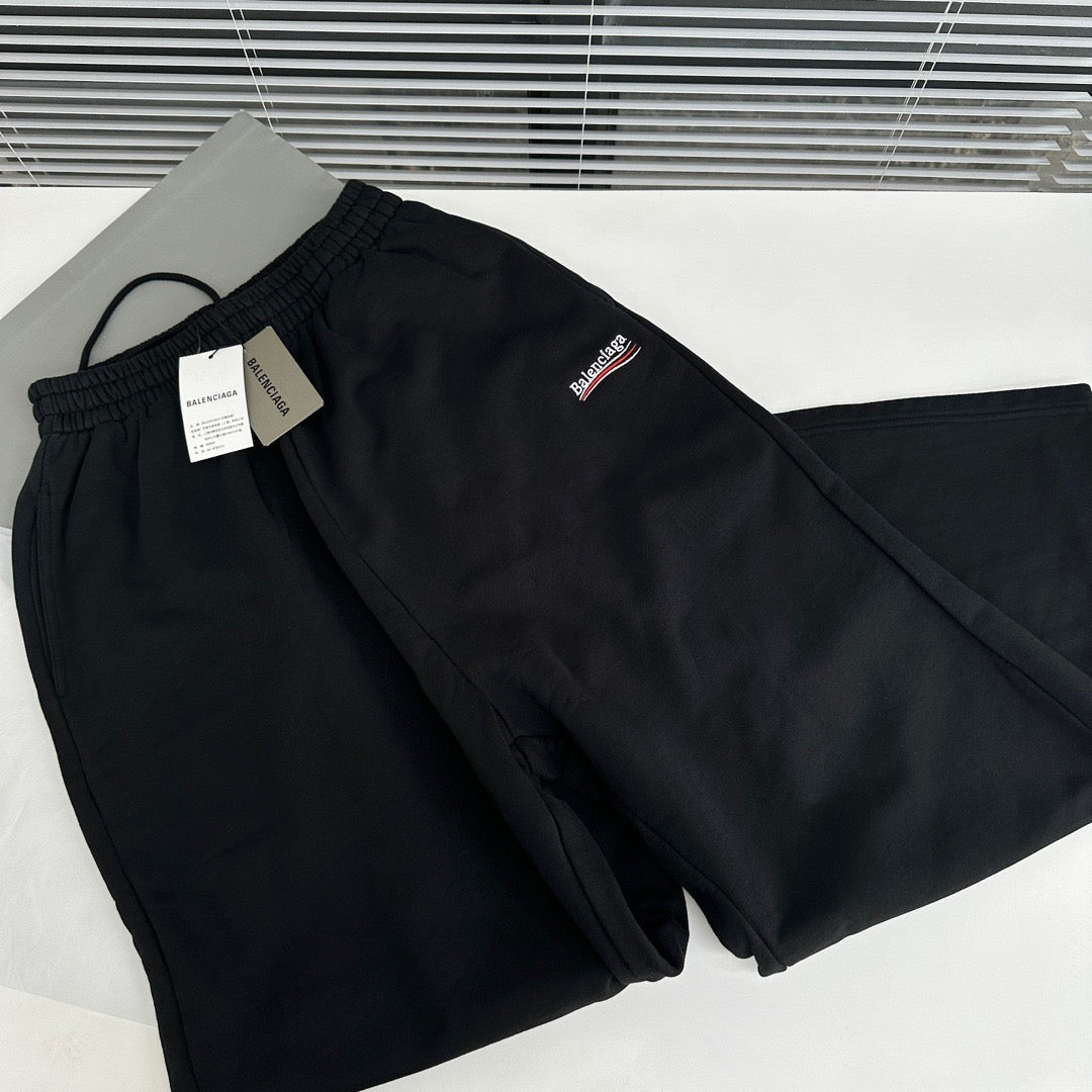 Wide-Leg Navy Trousers - Men's