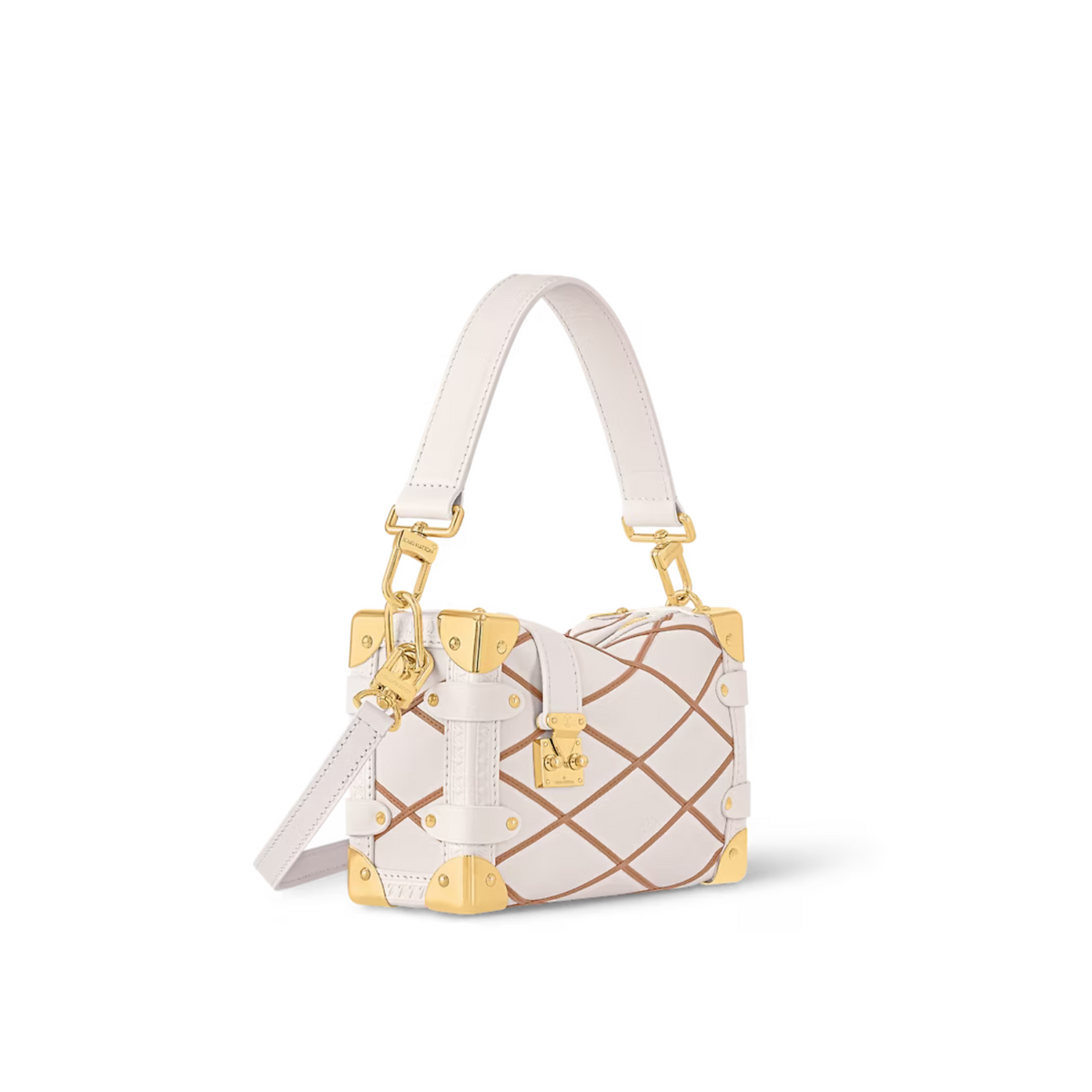 Modern Trunk Sling PM – the top handle and shoulder strap of this chic city bag are both adjustable – LUX VERSE Luxury Designer Fashion Outlet