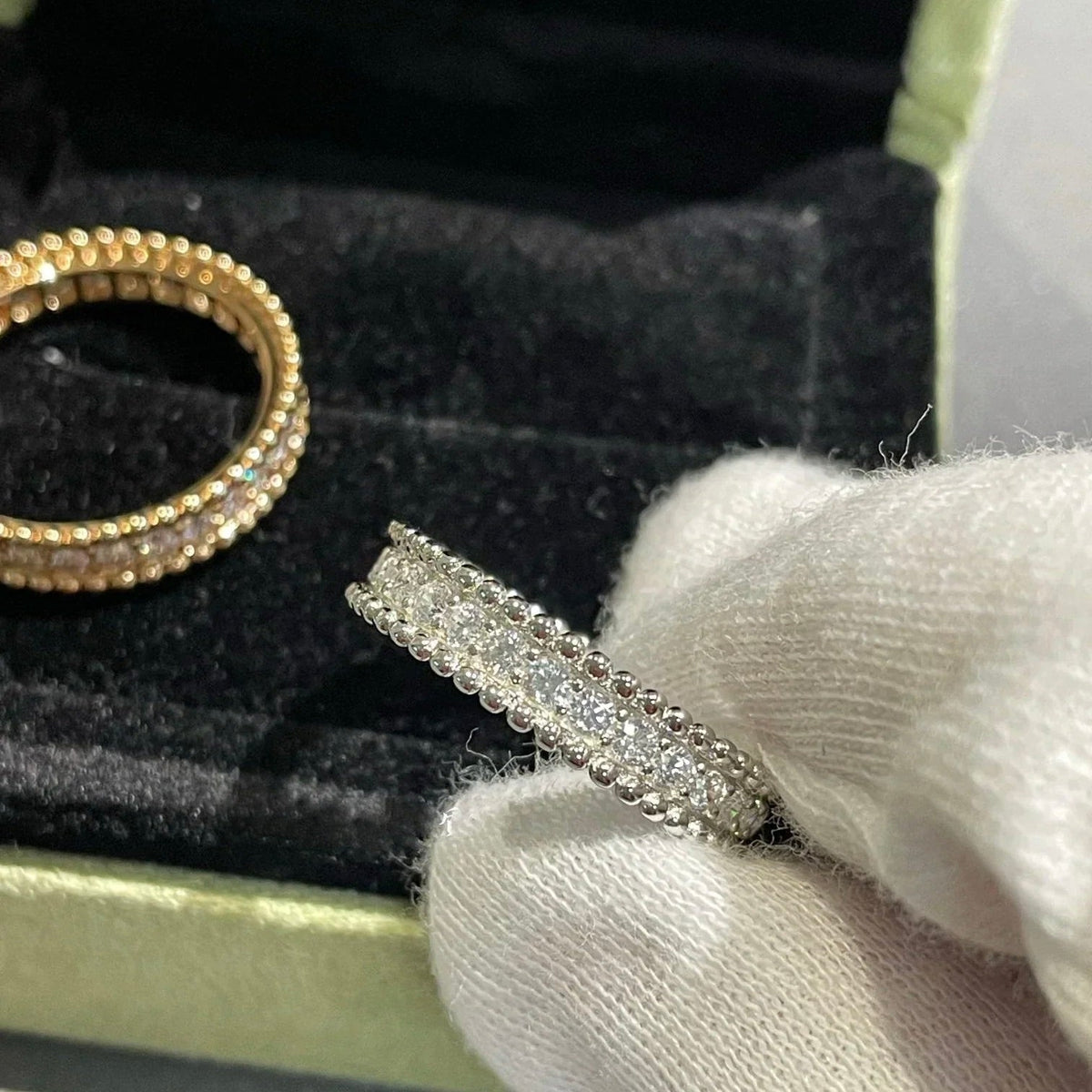 Perlee Diamond Silver Ring – LUX VERSE Luxury Designer Fashion Outlet