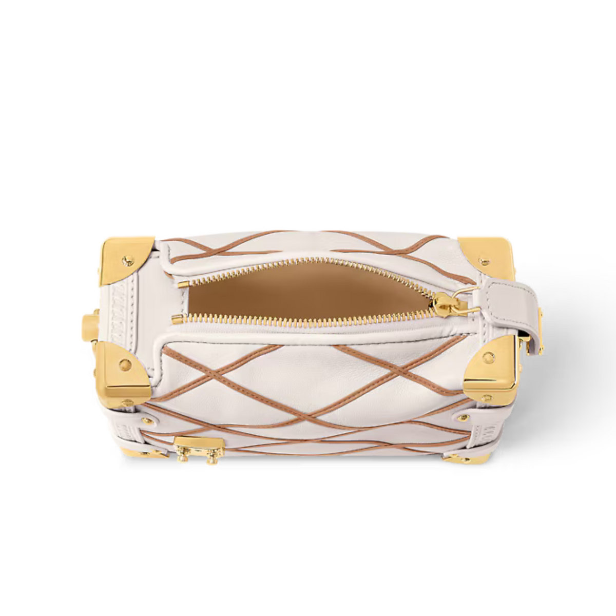 Modern Trunk Sling PM – the top handle and shoulder strap of this chic city bag are both adjustable – LUX VERSE Luxury Designer Fashion Outlet