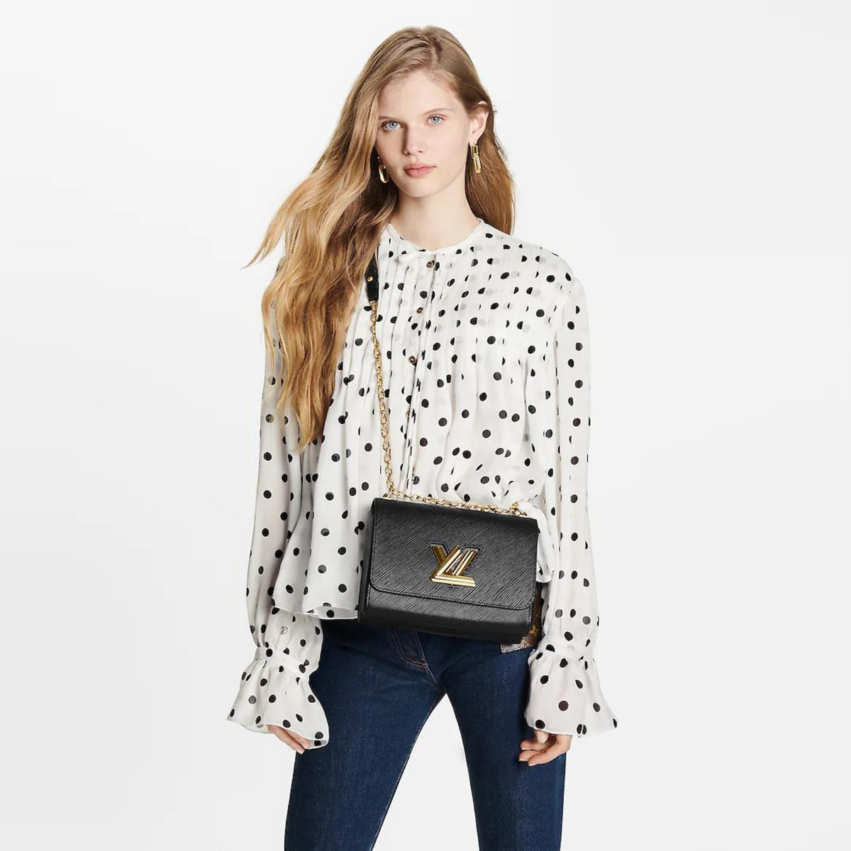 Twist MM Black Handbag – unexpectedly roomy thanks to the cleverly designed “wave” base, this beautifully – LUX VERSE Luxury Designer Fashion Outlet