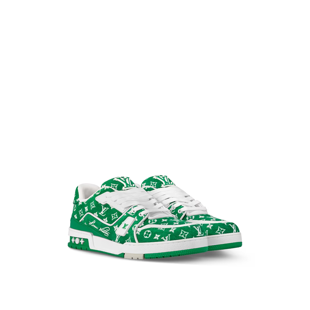 Trainer Iconic Style Sneaker – this seasonal version of the Trainer sneaker comes in Monogram textile, a key theme – LUX VERSE Luxury Designer Fashion Outlet