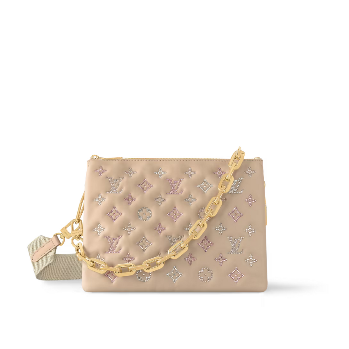 Sleek Side Coussin PM – the Coussin PM handbag illuminates a Spring wardrobe with its tender neutral hue – LUX VERSE Luxury Designer Fashion Outlet
