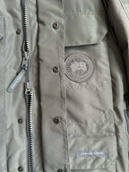 Schwarz-weißer Parka – Herren