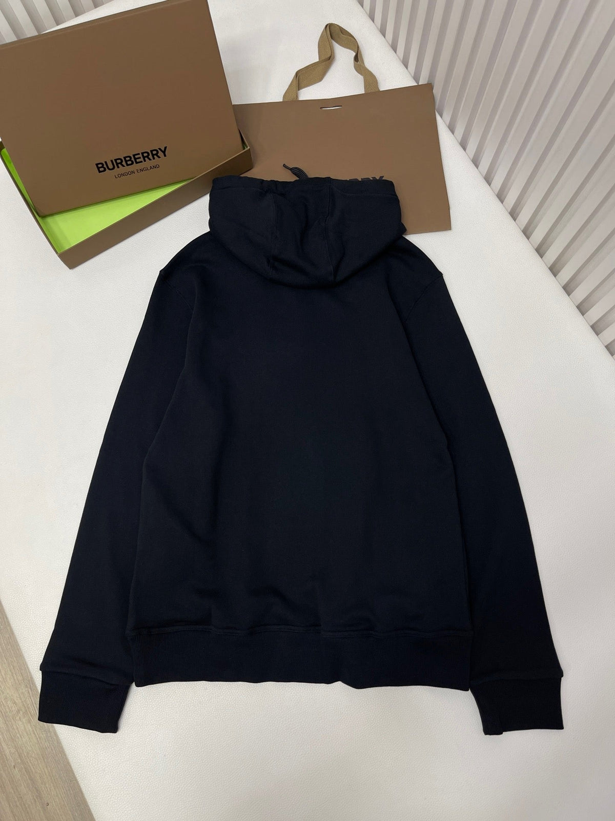 Black Cotton Logo Pullover - Men's
