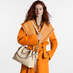 Bella Tote Crème Beige – the signature perforated leather is softly pleated and draped, and embellished – LUX VERSE Luxury Designer Fashion Outlet