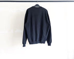 Navy Baumwoll-Rundhals-Sweater mit Logo – Herren