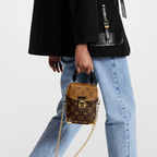 Camera Box – the Camera Box handbag combines all the Petite Malle’s signature details – S-lock, – LUX VERSE Luxury Designer Fashion Outlet