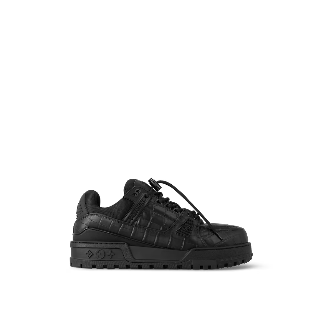 Trainer Leather Maxi Sneaker – alligator-printed calf leather Technical laces with stopper Rubber outsole Initials – LUX VERSE Luxury Designer Fashion Outlet