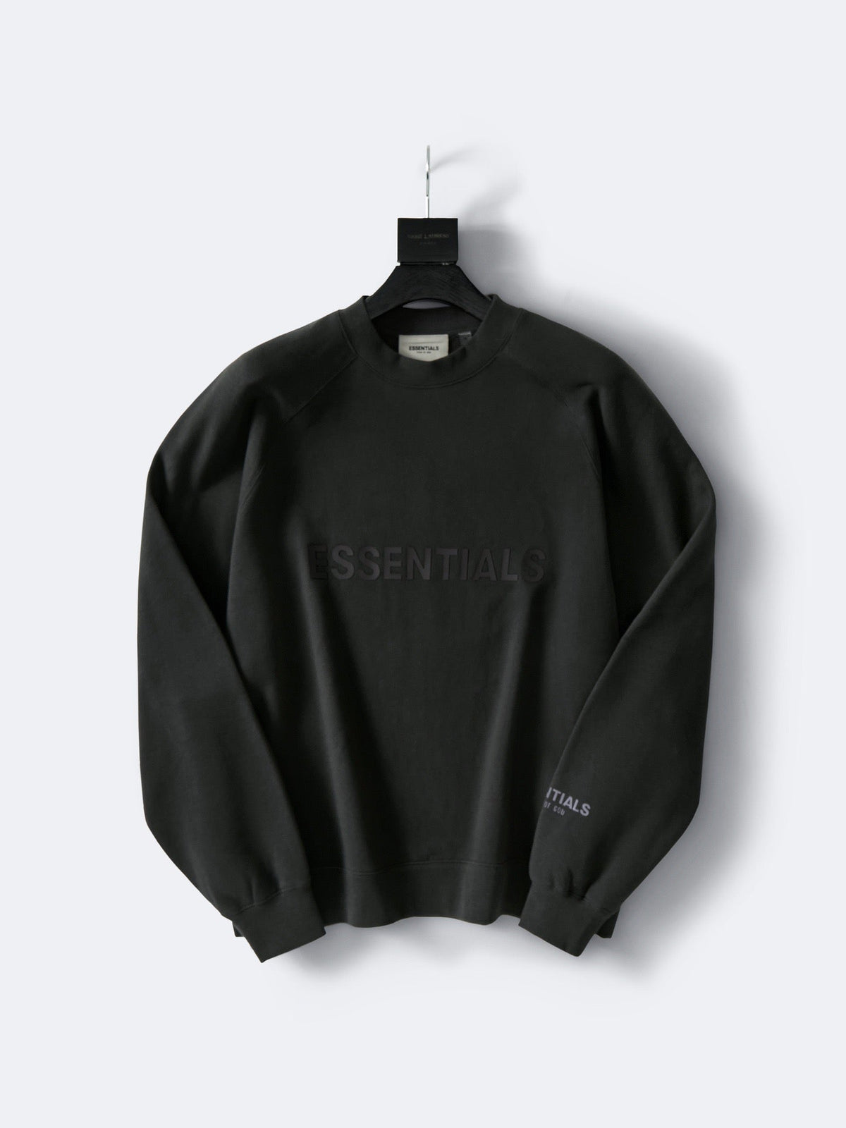 Essentials Black Tonal Logo Sweatshirt - Men's